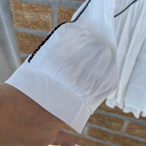 Muche et Muchette 1339b brandy pipped blouse medium - Picture 7 of 9